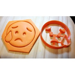 Cortante para Galletitas Emoji Triste Lagrima