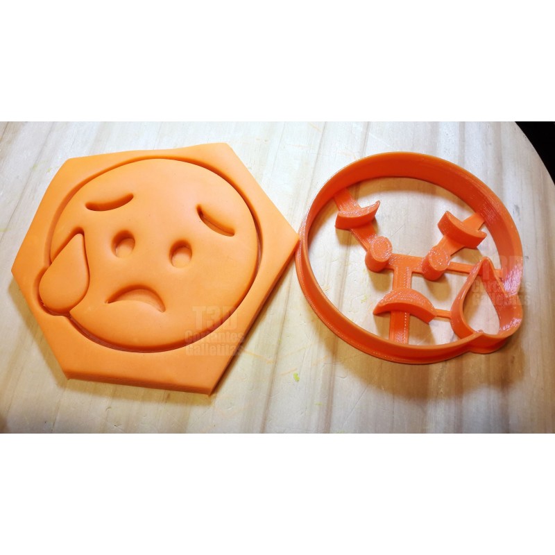 Cortante para Galletitas Emoji Triste Lagrima